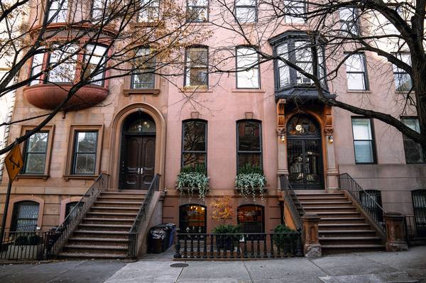 Brownstones and row houses in New York City
